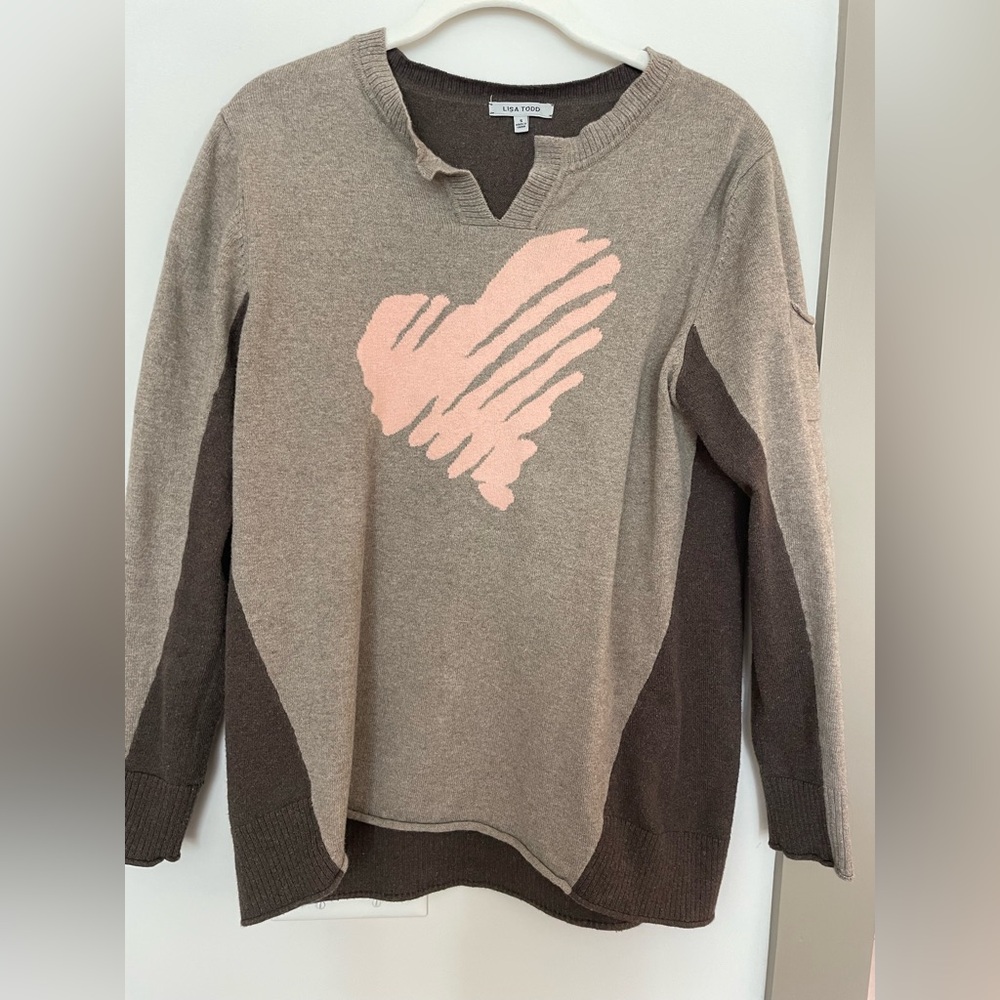 Lisa Todd Multi-Color Heart Sweater